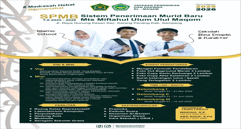 Penerimaan Peserta Didik Baru Tahun Ajaran 2025/2026